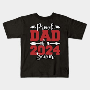 Proud Dad Of A 2024 Senior Graduation Kids T-Shirt